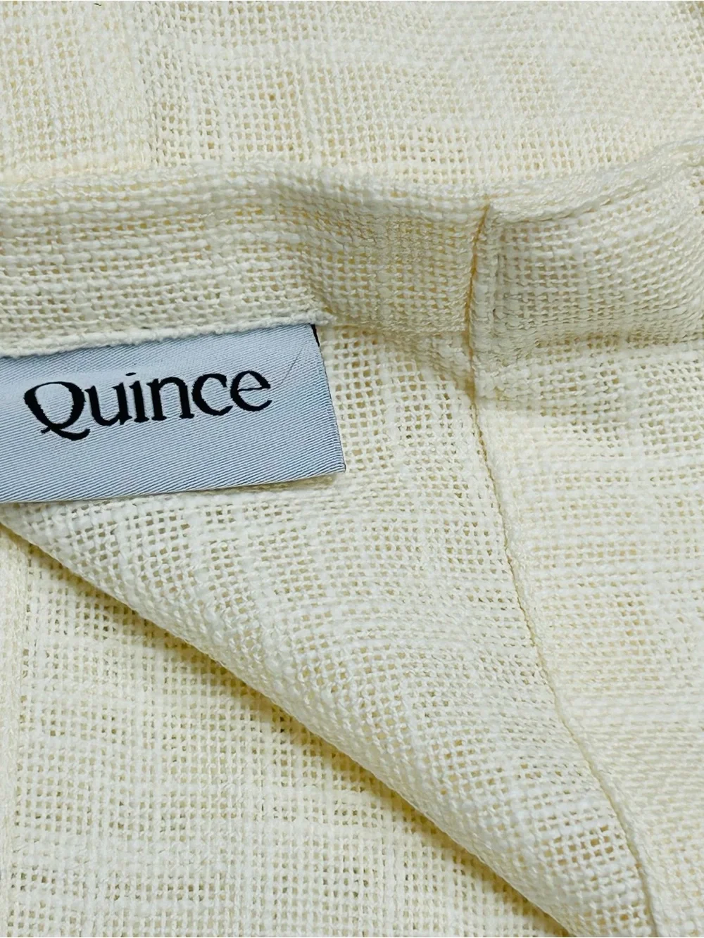 QUINCE Set Of 2 48x96 Cotton Sheer Curtains Ivory 9717